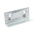 Rackable Chain Link 2" [1 7/8" OD] x 6" Adjustable Wooden Fence to Post Line Adapter (Galvanized Pressed Steel) (Adapter)