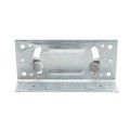 Rackable Chain Link 2" [1 7/8" OD] x 6" Adjustable Wooden Fence to Post Line Adapter (Galvanized Pressed Steel) (Adapter)