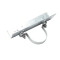 Rackable Chain Link 3" [3 7/8" OD] x 6" Adjustable  Wooden Fence to Post Line Adapter (Galvanized Pressed Steel) (Adapter)