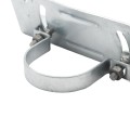 Rackable Chain Link 3" [3 7/8" OD] x 6" Adjustable  Wooden Fence to Post Line Adapter (Galvanized Pressed Steel) (Adapter)