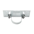 Rackable Chain Link 3" [3 7/8" OD] x 6" Adjustable  Wooden Fence to Post Line Adapter (Galvanized Pressed Steel) (Adapter)