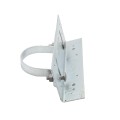 Rackable Chain Link 3" [3 7/8" OD] x 6" Adjustable  Wooden Fence to Post Line Adapter (Galvanized Pressed Steel) (Adapter)