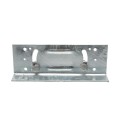 Rackable Chain Link 3" [3 7/8" OD] x 6" Adjustable  Wooden Fence to Post Line Adapter (Galvanized Pressed Steel) (Adapter)