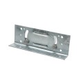 Rackable Chain Link 3" [3 7/8" OD] x 6" Adjustable  Wooden Fence to Post Line Adapter (Galvanized Pressed Steel) (Adapter)