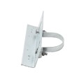 Rackable Chain Link 3" [3 7/8" OD] x 6" Adjustable  Wooden Fence to Post Line Adapter (Galvanized Pressed Steel) (Adapter)