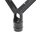 2 1/2" X 1 5/8" Black Barb Wire Arm 6-Strand (Fits 2 3/8" OD) Pressed Steel