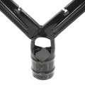 2 1/2" X 1 5/8" Black Barb Wire Arm 6-Strand (Fits 2 3/8" OD) Pressed Steel
