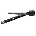 Chain Link 3" [2 7/8" OD] x 1 5/8" Black 6-Strand Barb Wire Arm - V Barb Arm (Pressed Steel) (Arm)