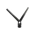 Chain Link 3" [2 7/8" OD] x 1 5/8" Black 6-Strand Barb Wire Arm - V Barb Arm (Pressed Steel) (Arm)