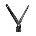 Chain Link 3" [2 7/8" OD] x 1 5/8" Black 6-Strand Barb Wire Arm - V Barb Arm (Pressed Steel) (Arm)