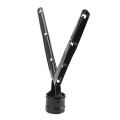 Chain Link 3" [2 7/8" OD] x 1 5/8" Black 6-Strand Barb Wire Arm - V Barb Arm (Pressed Steel) (Arm)
