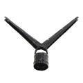 Chain Link 3" [2 7/8" OD] x 1 5/8" Black 6-Strand Barb Wire Arm - V Barb Arm (Pressed Steel) (Arm)