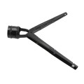 Chain Link 3" [2 7/8" OD] x 1 5/8" Black 6-Strand Barb Wire Arm - V Barb Arm (Pressed Steel) (Arm)