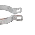 Chain Link 3" [2 7/8" OD] Beveled Brace Band [12 Gauge] - Rail End Band (Galvanized Steel)
