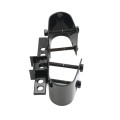 Heavy Duty Protector Industrial Pad Lockable Double Drive Gate Latch for 2" Gate Frames (Powder Coated Black)