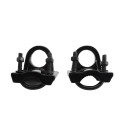 Chain Link Black Industrial Drop Rod & Latch Kit For 1 5/8" - 2" Round Gate Frames (Hot Dip Galvanized Malleable Steel) 