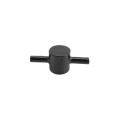Chain Link Black Industrial Drop Rod & Latch Kit For 1 5/8" - 2" Round Gate Frames (Hot Dip Galvanized Malleable Steel) 