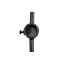Chain Link Black Industrial Drop Rod & Latch Kit For 1 5/8" - 2" Round Gate Frames (Hot Dip Galvanized Malleable Steel) 