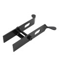 Chain Link Black Industrial Drop Rod & Latch Kit For 1 5/8" - 2" Round Gate Frames (Hot Dip Galvanized Malleable Steel) 