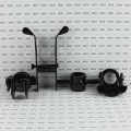 Chain Link Black Industrial Drop Rod & Latch Kit For 1 5/8" - 2" Round Gate Frames (Hot Dip Galvanized Malleable Steel) 