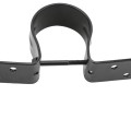 Wood to Steel Pipe Grip Tie 2 3/8" Round Post to Wood Fence Bracket - Powder Coated Black