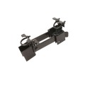 Chain Link 1 3/8" Fulcrum Double Drive Residential Double Gate Latch Commercial Grade (Black Powder-Coated Pressed Steel)