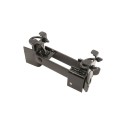 Chain Link 1 3/8" Fulcrum Double Drive Residential Double Gate Latch Commercial Grade (Black Powder-Coated Pressed Steel)
