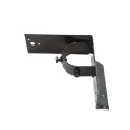 Chain Link 2 1/2" [2 3/8" OD] x 6" Wooden Fence to Post Corner Adapter (Powder Coated Black HDG Galvanized Pressed Steel)
