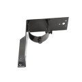 Chain Link 2 1/2" [2 3/8" OD] x 6" Wooden Fence to Post Corner Adapter (Powder Coated Black HDG Galvanized Pressed Steel)