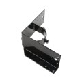 Chain Link 2 1/2" [2 3/8" OD] x 6" Wooden Fence to Post Corner Adapter (Powder Coated Black HDG Galvanized Pressed Steel)