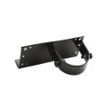 Chain Link 2 1/2" [2 3/8" OD] x 6" Wooden Fence to Post End Adapter (Powder Coated Black HDG Galvanized Pressed Steel)