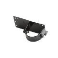 Chain Link 2 1/2" [2 3/8" OD] x 6" Wooden Fence to Post End Adapter (Powder Coated Black HDG Galvanized Pressed Steel)