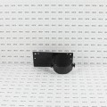 Chain Link 2 1/2" [2 3/8" OD] x 6" Wooden Fence to Post End Adapter (Powder Coated Black HDG Galvanized Pressed Steel)