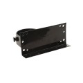 Chain Link 2 1/2" [2 3/8" OD] x 6" Wooden Fence to Post End Adapter (Powder Coated Black HDG Galvanized Pressed Steel)