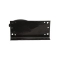 Chain Link 2 1/2" [2 3/8" OD] x 6" Wooden Fence to Post End Adapter (Powder Coated Black HDG Galvanized Pressed Steel)