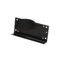Chain Link 2 1/2" [2 3/8" OD] x 6" Wooden Fence to Post End Adapter (Powder Coated Black HDG Galvanized Pressed Steel)