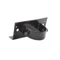 Chain Link 2 1/2" [2 3/8" OD] x 6" Wooden Fence to Post Line Adapter (Powder Coated Black HDG Galvanized Pressed Steel) (Adapter)