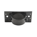 Chain Link 2 1/2" [2 3/8" OD] x 6" Wooden Fence to Post Line Adapter (Powder Coated Black HDG Galvanized Pressed Steel) (Adapter)