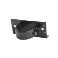 Chain Link 2 1/2" [2 3/8" OD] x 6" Wooden Fence to Post Line Adapter (Powder Coated Black HDG Galvanized Pressed Steel) (Adapter)