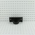 Chain Link 2 1/2" [2 3/8" OD] x 6" Wooden Fence to Post Line Adapter (Powder Coated Black HDG Galvanized Pressed Steel) (Adapter)