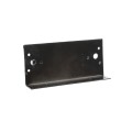 Chain Link 2 1/2" [2 3/8" OD] x 6" Wooden Fence to Post Line Adapter (Powder Coated Black HDG Galvanized Pressed Steel) (Adapter)