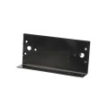 Chain Link 2 1/2" [2 3/8" OD] x 6" Wooden Fence to Post Line Adapter (Powder Coated Black HDG Galvanized Pressed Steel) (Adapter)