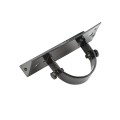 Chain Link 2 1/2" [2 3/8" OD] x 6" Wooden Fence to Post Line Adapter (Powder Coated Black HDG Galvanized Pressed Steel) (Adapter)