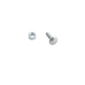 Chain Link 1/4" x 3/4" Carriage Bolt & Nut (Hot Dip Galvanized Steel)