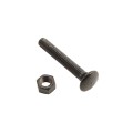 Chain Link 3/8" x 2 1/2" Carriage Bolt & Nut (HDG & Powder Coated Black)