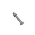 Chain Link 3/8" x 2 1/2" Carriage Bolt & Nut (Hot Dip Galvanized Steel)