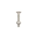 Chain Link 3/8" x 2" Carriage Bolt & Nut (Hot Dip Galvanized Steel)