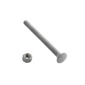 Chain Link 3/8" x 4 1/2" Carriage Nut & Bolt (Hot Dip Galvanized Steel)