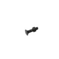 Chain Link 5/16" x 1 1/4" Carriage Bolt & Nut (HDG & Powder Coated Black)