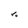 Chain Link 5/16" x 1 1/4" Carriage Bolt & Nut (HDG & Powder Coated Black)